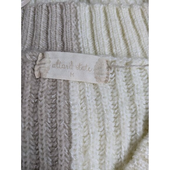 Altard State Women's Cream/Taupe High Low Long sleeve Sweater Size M - Picture 3 of 10